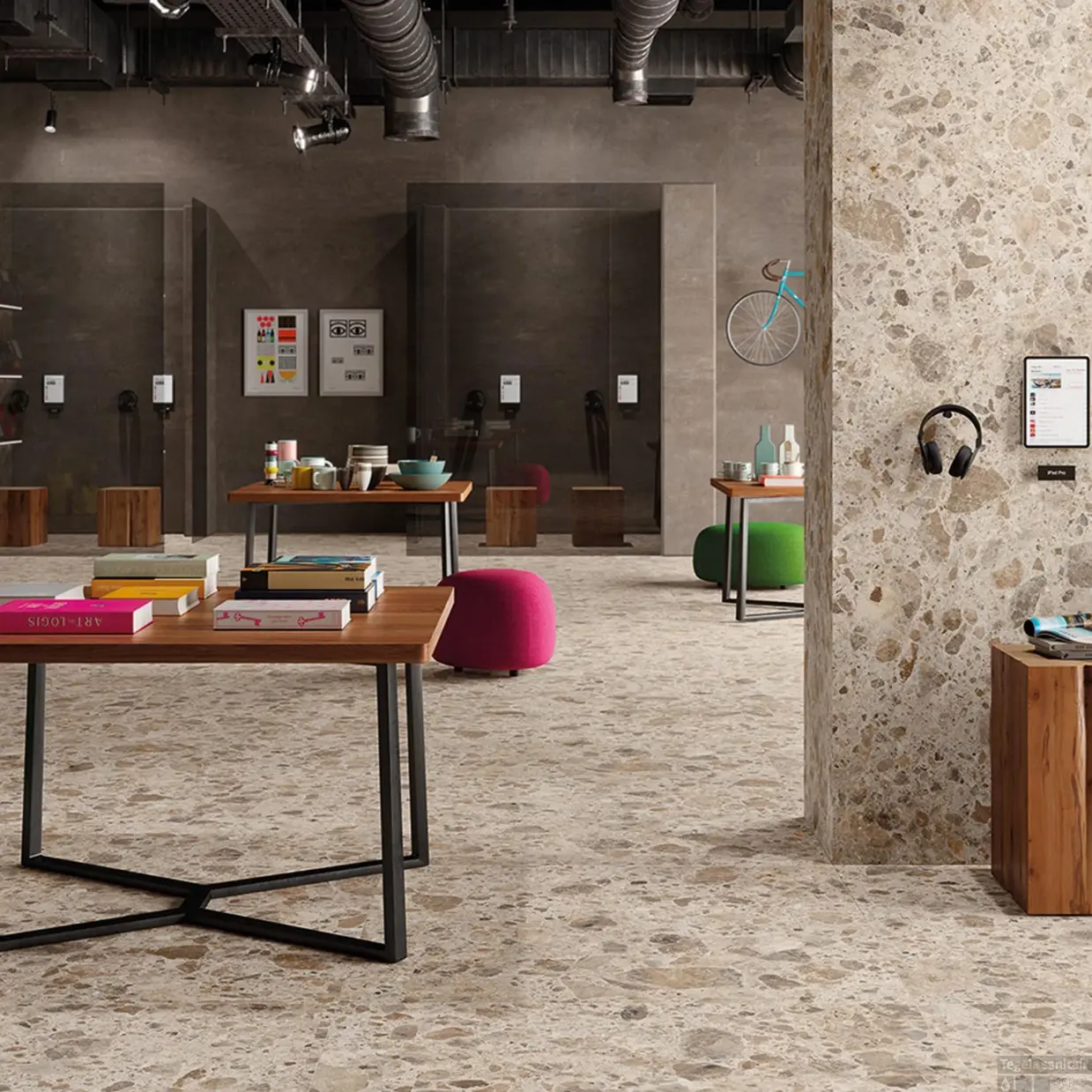 Keramische tegels in mozaïek vorm