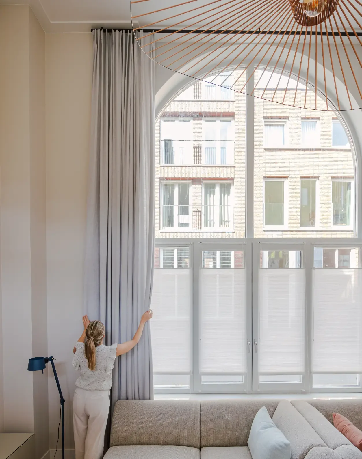 Herenhuis met luxe, lange hanggordijnen